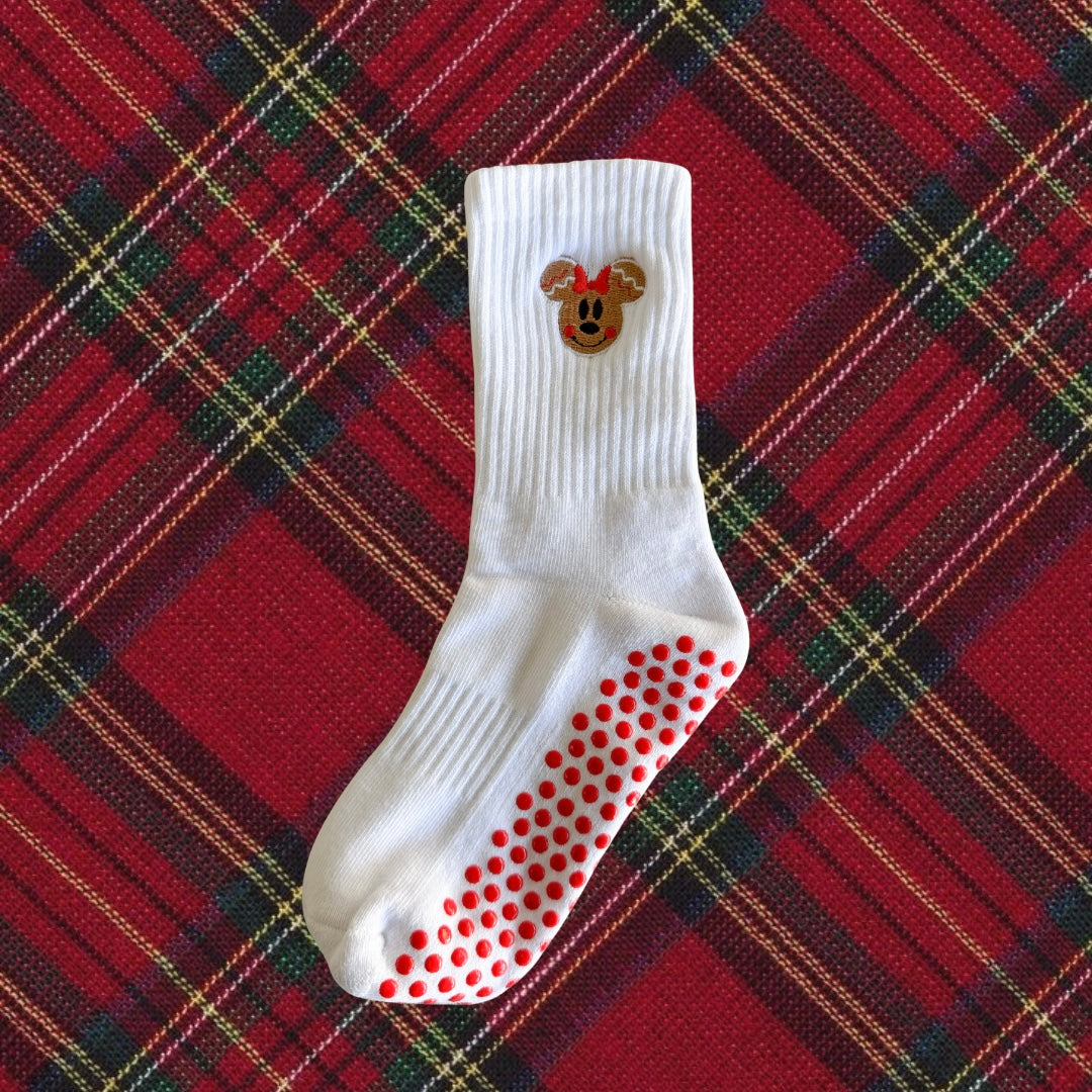 Gingerbread Grip Socks
